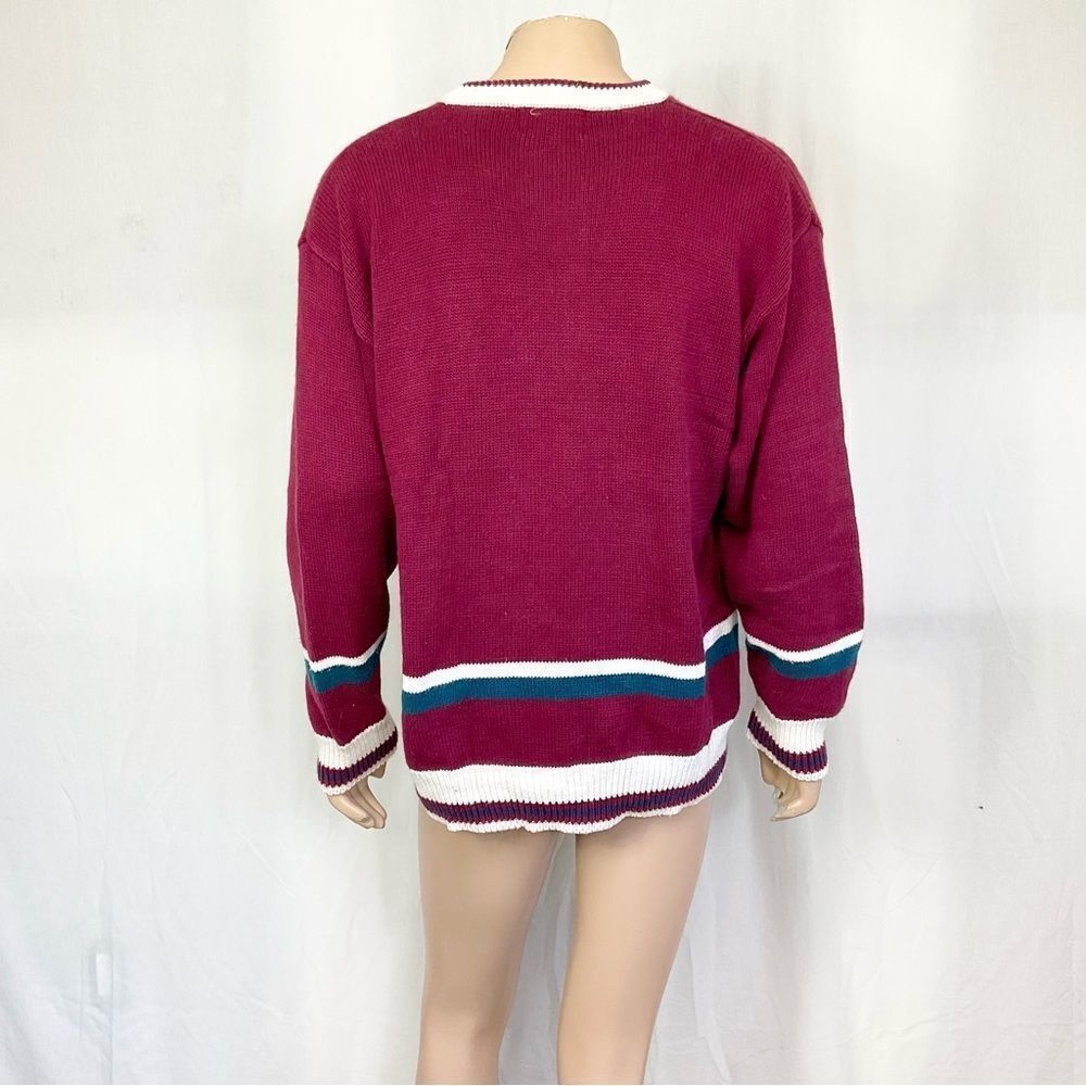 Par Four Vintage 90’s Men's Multicolor Argyle Golf Golfer Printed Crew Sweater L - Picture 5 of 10